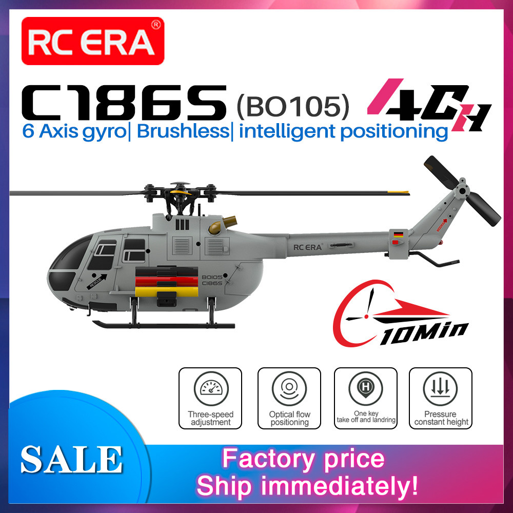 RC ERA C186S BO105 เฮลิคอปเตอร์ Brushless 4CH Optical Flow ตําแหน่ง 6 แกน Gyro เฮลิคอปเตอร์