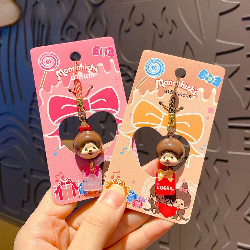 ของแท้การ์ตูนน้ําเสียงระฆังพวงกุญแจจี้น่ารักสร้างสรรค์โทรศัพท์มือถือโซ่จี้ของขวัญพร้อมสต็อก