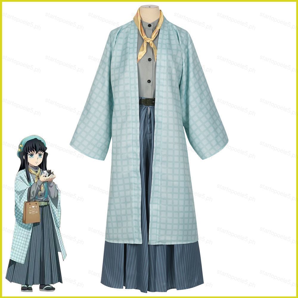 ST5 Demon Slayer Tokitou Muichirou คอสเพลย์เสื้อกางเกงหมวกญี่ปุ่น Kimetsu ไม่มี Yaiba ปาร์ตี้ฮาโลวีน