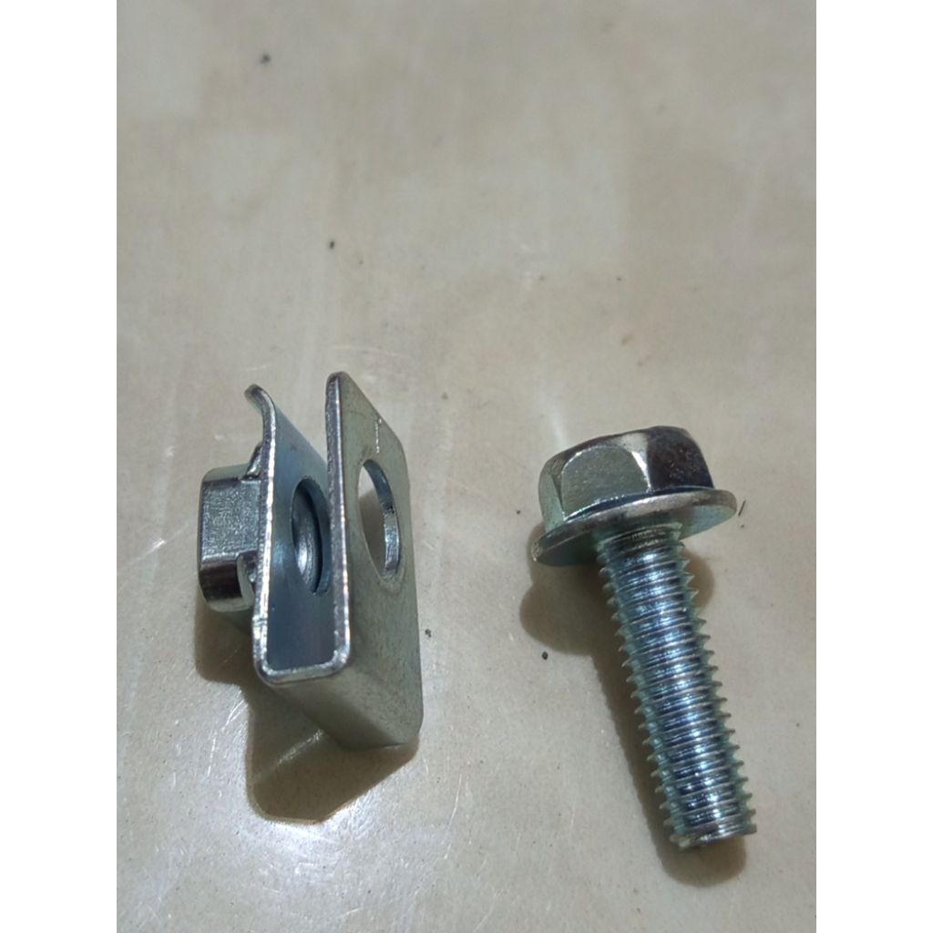 2 ชุด M6 CLIPS & 10 BOLTS, 2 ซม.LENGTH, M6*20ML FLANGE BOLTS และ M6 NUT CLIPS, รถ & MOTORCYCLE WINDE