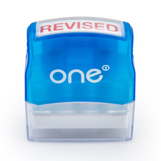 ONE ตรายางหมึกในตัว REVISED ขนาดแสดงผล 4 x 1.20 ซม.