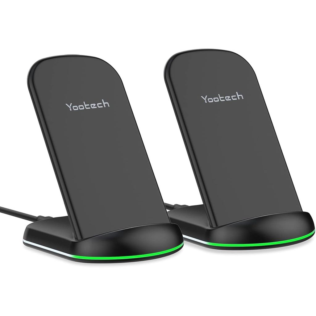 Yootech [2 แพ็ค] เครื่องชาร์จไร้สาย, แท่นชาร์จไร้สายสูงสุด 10W,เข้ากันได้กับ iPhone 17/17 Pro/17 Pro