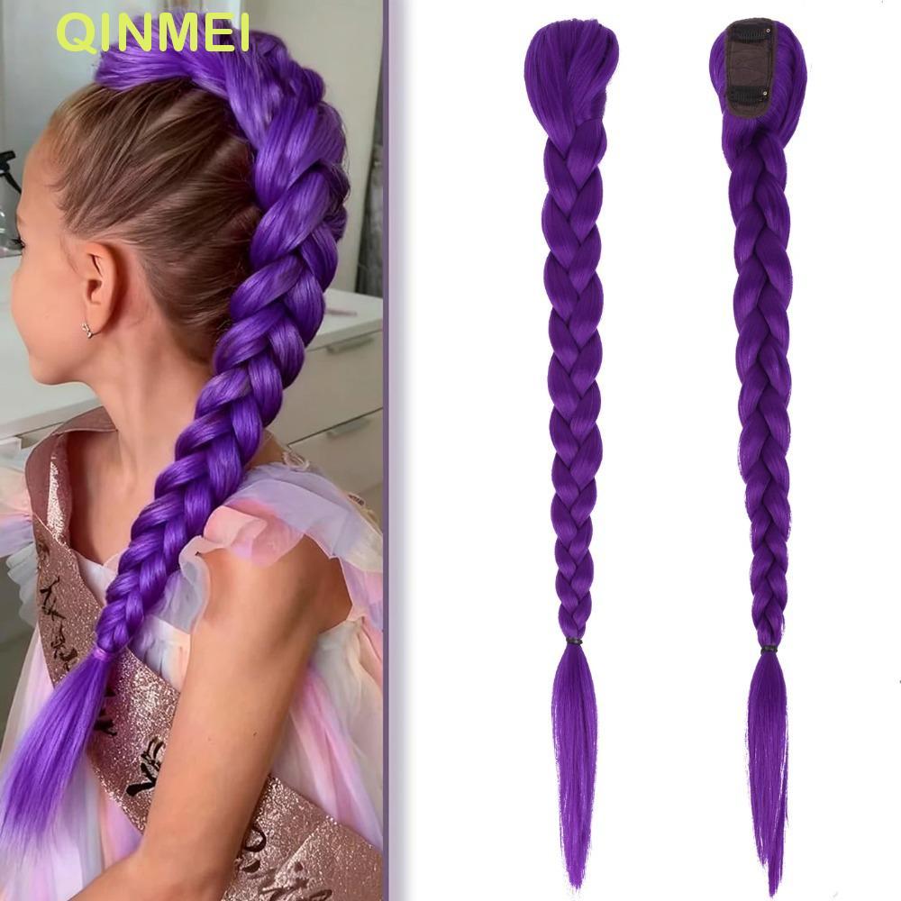 ต่อผมหางม้าสีม่วงขนาด 26 นิ้ว มีคลิปifix สำหรับเด็กหญิง