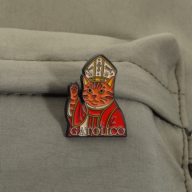 Gatólico Cat Bishop เข็มกลัดสัตว์น่ารัก สร้างสรรค์ รูปที่ 5