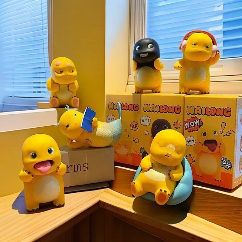 Milk Dragon Nailong กล่องตาบอด Action Figure ตกแต่งตารางรถตกแต่งภายในของขวัญสําหรับนักสะสมของเล่นอิน