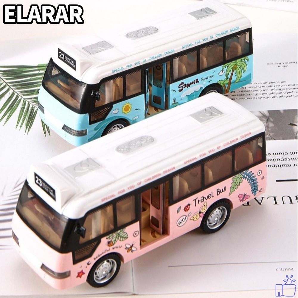 เอลรา‌R City Bus รถของเล่น มีไฟและเสียง Interactive School Bus รถของเล่น, ประตูเปิดได้พลาสติกทนทาน D
