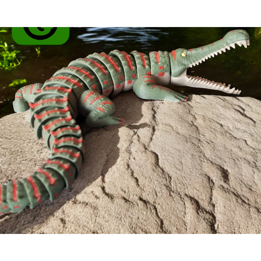 Cuero Crocodile Sarcosuchus SuperCroc จุกนมเปิดปาก v6 - รูปที่ 4