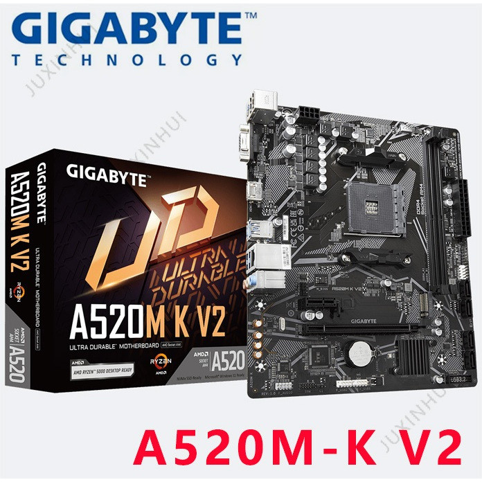 Gigabyte A520M K V2 AM4 M-ATX เมนบอร์ด Gigabyte A520 series A520M K เมนบอร์ดคอมพิวเตอร์เดสก์ท็อป DDR