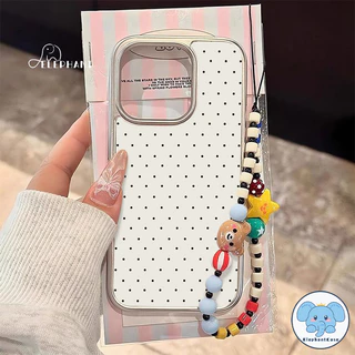 สำหรับ IPhone 17 AIR XR 16 11 15 13 12 14 Pro Max X XS Max 16 7 8 15 Plus เคสกรอบชุบไฟฟ้าแบบใสหรูหราแบบเต็มจอจุดเล็กๆ