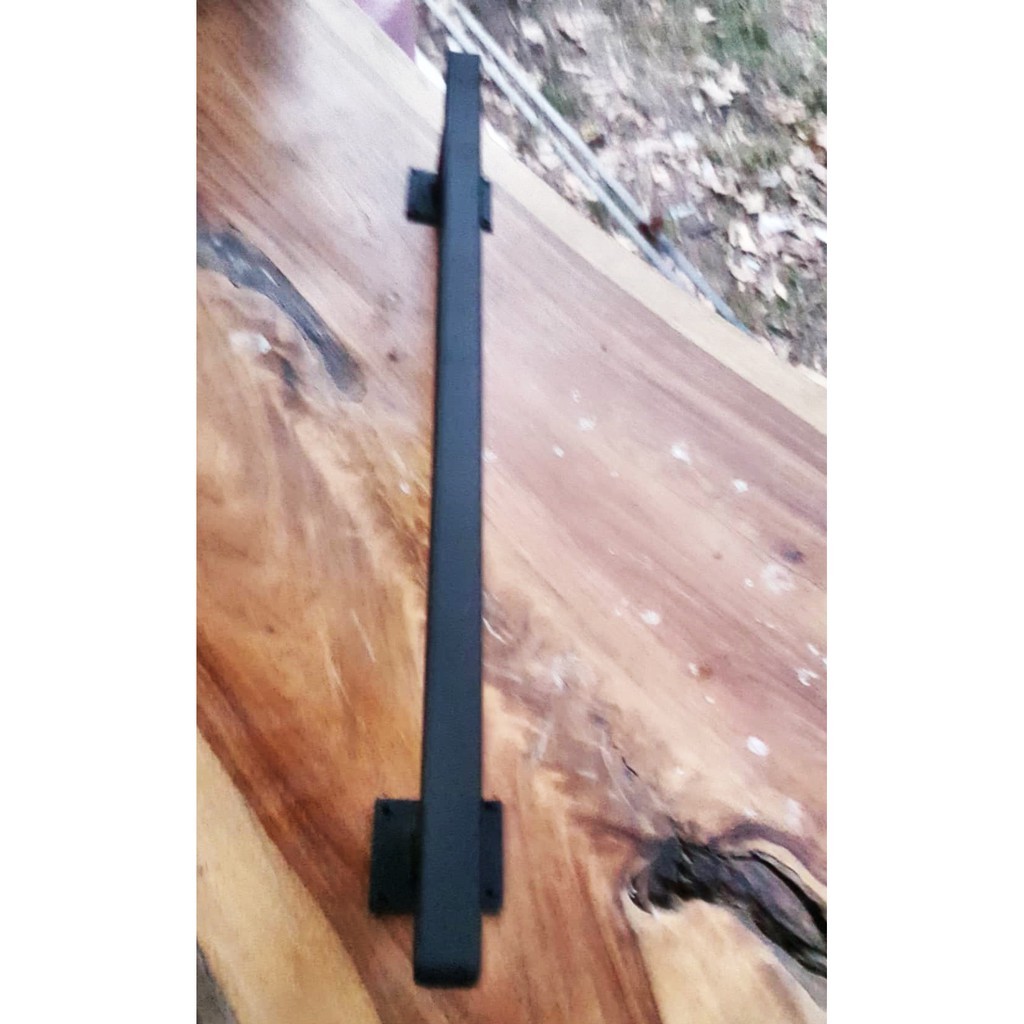 Pradoo'Siam มือจับประตูเหล็ก ยาว 60ซม สีดำด้าน รุ่นเหล็กกัลวาไนท์ 1นิ้ว แข็งแรง กันสนิม