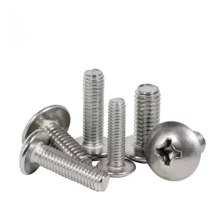 น็อต สกรู หัวร่ม หัวกระทะ แฉกT+ สแตนเลส304 เกลียวมิล หยาบ M5 M6 M8 / Truss Head Phillip Machine Screw SUS 304 [DVA]