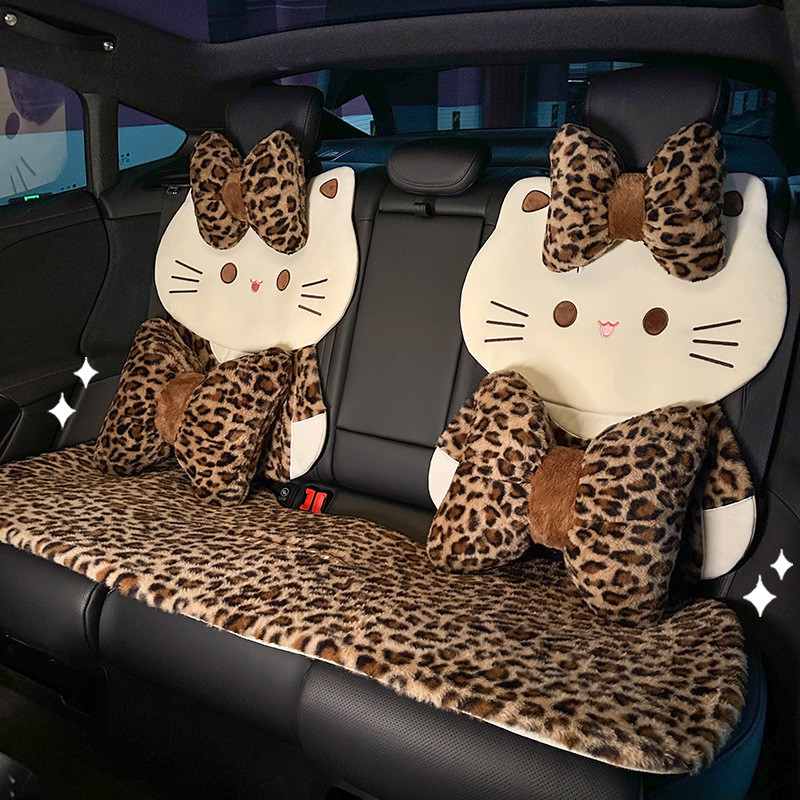 เบาะรองนั่งรถยนต์ หุ้มเบาะรถยนต์ หมอนรองคอ พนักพิงหลัง หุ้มเบาะรถยนต์ ลายการ์ตูนน่ารัก ติดตั้งง่าย - รูปที่ 2