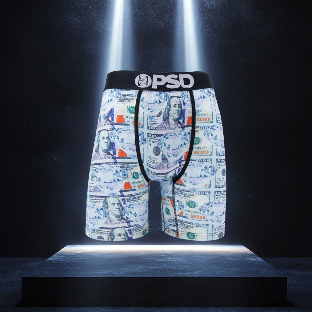 American Street Wear PSD กางเกงขาสั้นผู้ชายกีฬาวิ่ง Street Wear ชุดชั้นในขนาดกลางกางเกงว่ายน้ําเย็นห