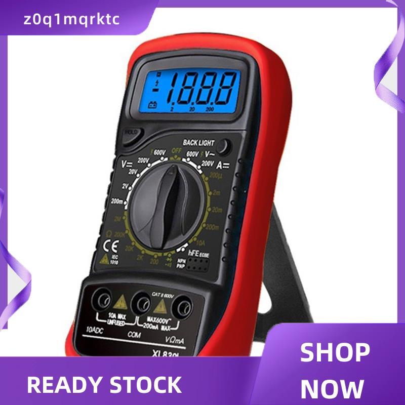 z0q1mqrktc XL830L มือถือมัลติมิเตอร์แบบดิจิตอล LCD Backlight แบบพกพาแอมป์มิเตอร์โวลต์มิเตอร์ Ohm แรง