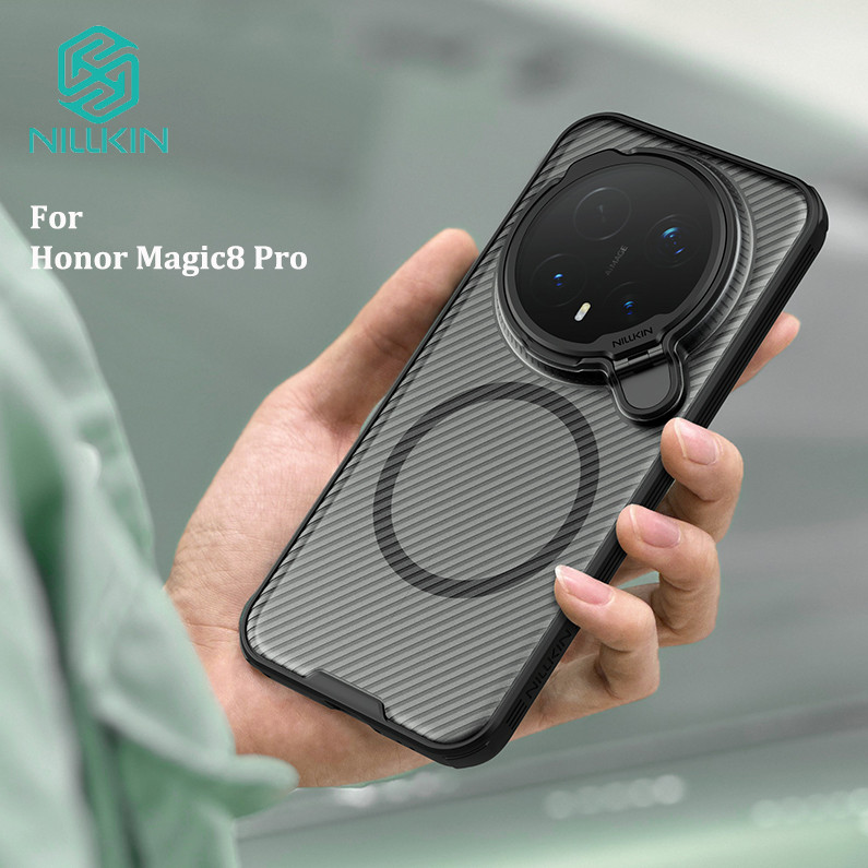 Nillkin เคสแม่เหล็กหรูหราสําหรับ Honor Magic8 Pro / Magic 8 Pro เคสโทรศัพท์กล้องแบบฝาพับป้องกันการตกฝาครอบป้องกัน
