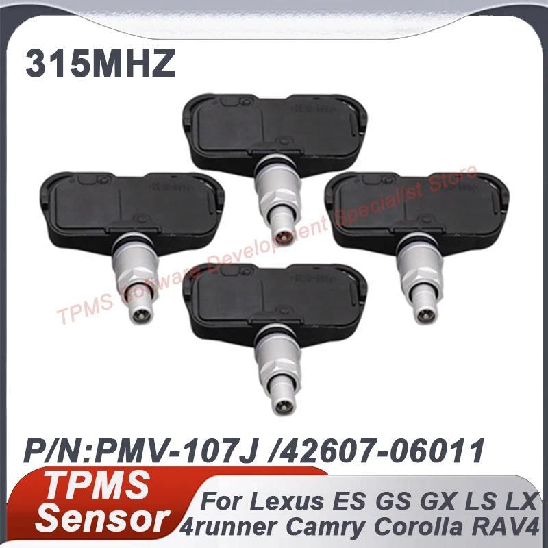 1/4PCS PMV-107J 315MHZ TPMS เซ็นเซอร์ความดันยางสําหรับ Lexus ES GS GX เป็น RX Toyota Corolla 4Runner