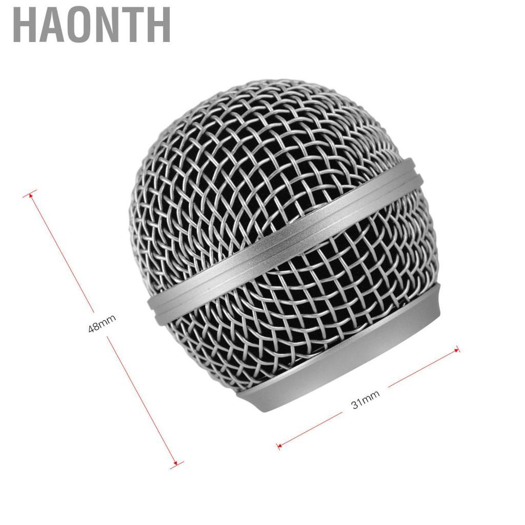 Haonth Haonth YIWENG ไมโครโฟน Grille MIC เปลี่ยนหัวบอลใช้งานร่วมกับ Shure SM58/SM58S/SM58LC/BETA58/B