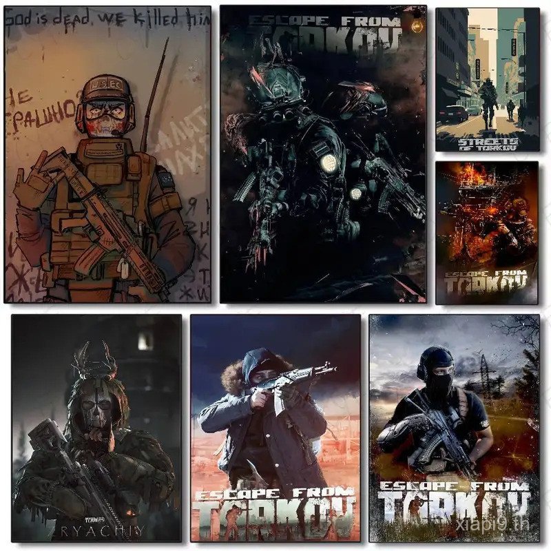 โปสเตอร์เกม Escape From Tarkov พิมพ์บนผ้าใบ ไม่มีกรอบ สำหรับการตกแต่งผนังบ้านและเป็นของขวัญ