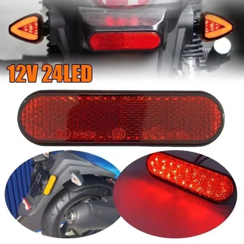 แผ่นสะท้อนแสงนิรภัยบังโคลนสากล-ตัวสะท้อนแสงเครื่องหมายด้านข้างรถพ่วง-สะท้อนแสงมองเห็นสูงรูปไข่-อุปกรณ์เตือนการขับขี่ตอนกลางคืน-รถบรรทุกรถจักรย