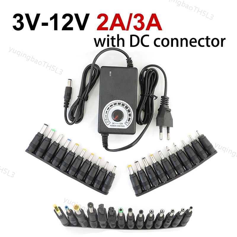 ปรับ AC 220V ถึง DC 3V-12V 5v 6v 8v 2A 3a 24W 36w แหล่งจ่ายไฟอะแดปเตอร์ชาร์จ 8pin 10pin 34pin DC con