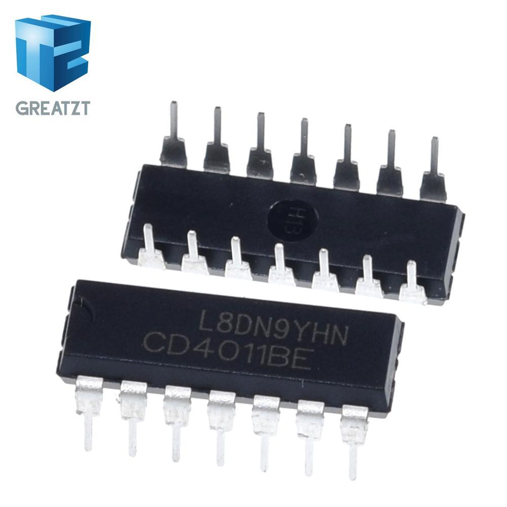 GREATZT 10PCS CD4011BE DIP14 CD4011 DIP 4011BE DIP-14 IC ใหม่และต้นฉบับ