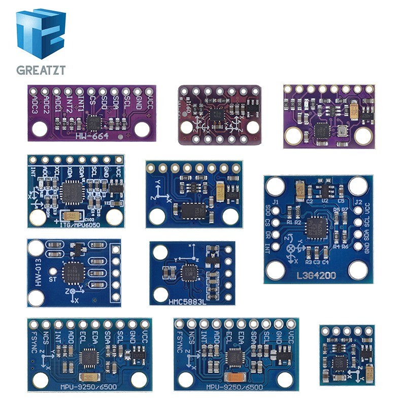 MPU-6050 MPU-9250 BMI160 LSM303DLHC L3G4200D HMC5883L ADXL335 LIS3DSH 3 6 9-Axis Attitude + Gyro+เซ็