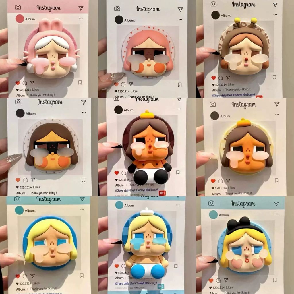 แม่เหล็กแรงสูงน่ารัก 3D การ์ตูนขาตั้งโทรศัพท์ถุงลมนิรภัยแบบพับเก็บได้กันกระแทกสําหรับ iPhone 17/16/15/14/13/12/11 Series & แท็บเล็ต