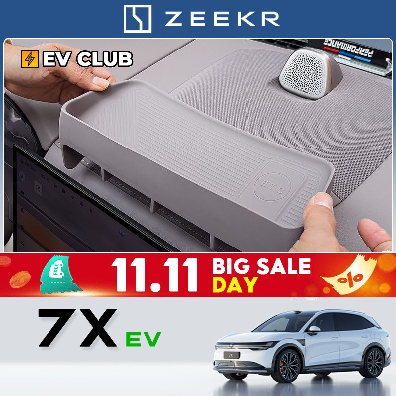 2025 geely zeekr 7x SUV ev รถพิเศษเฉพาะหน้าจอกล่องเก็บของด้านหลังวัสดุซิลิโคนกาวฟรี Central Control 