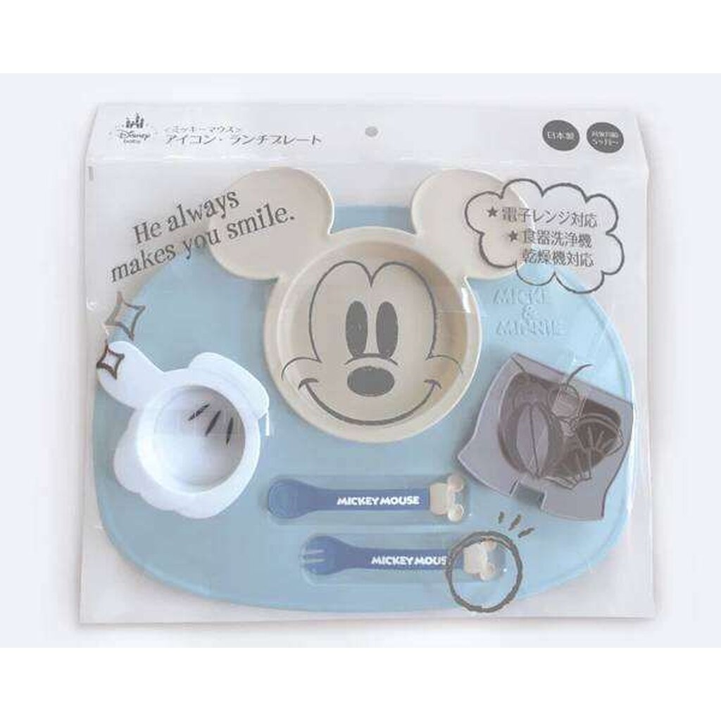 Disney Baby Lunch plate 6 pcs set ชุดจานอาหารกลางวัน 6 ชิ้น Mickey / Minnie / Snoopy - Nishiki รูปที่ 3