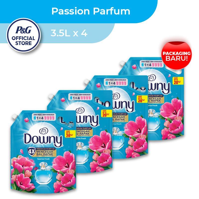 [4 แพ็ก] Downy 3.5L Sunrise Fresh Cecair Pelut Fabinet Isian Semula / [มัด 4] Downy 3.5L Sunrise Fre