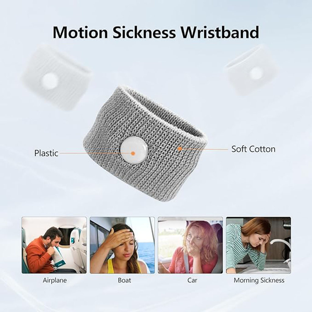 Travel Motion Sickness Relief สายรัดข้อมือธรรมชาติ Nausea Relief Dizzness และ Vomiting สําหรับ Nause