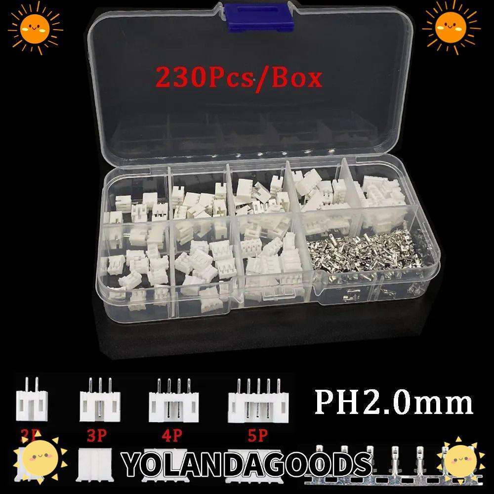 YOLANDAGOODS1 2.0 มม.Pitch Terminal Kit/Housing/Pin,อะแดปเตอร์PH2.0 2p 3p 4p 5 pin Header JST Connec