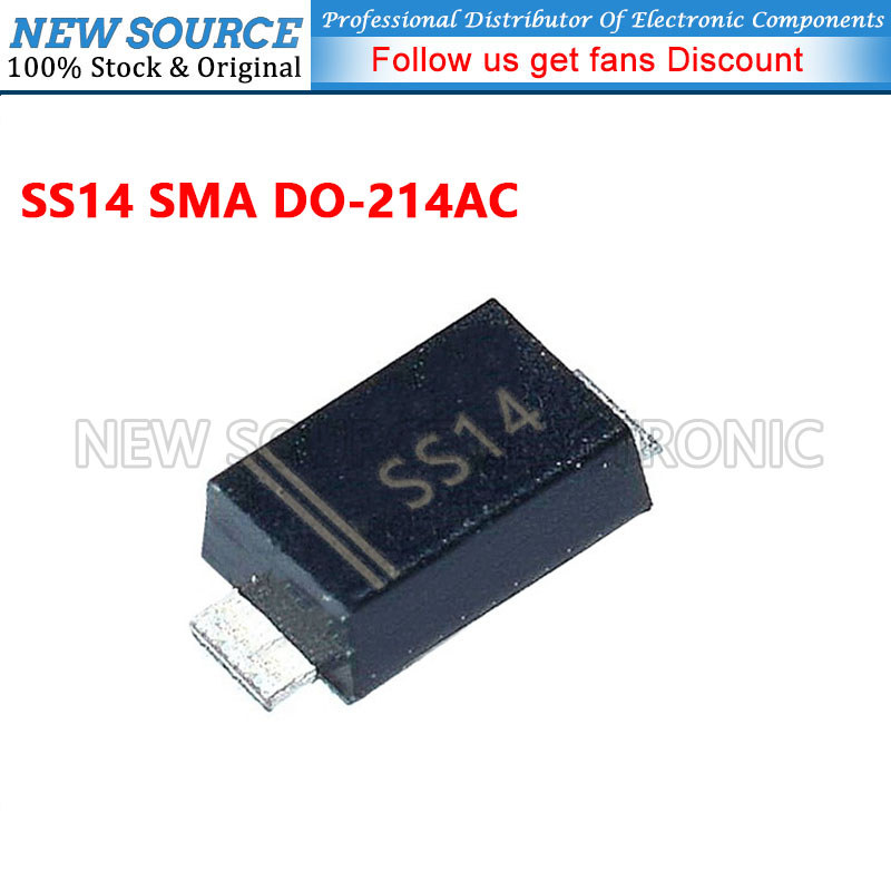 [20-100 ชิ้น] SS14 SMA DO-214AC Fast Rectifier SMD Schottky Diode แหล่งใหม่