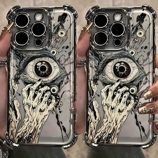 น่ากลัว Evil Eye เคสโทรศัพท์สําหรับ Samsung Galaxy A36 A55 A54 A53 A34 A33 A35 A52S 5G S25 S24 S23 S22 Ultra S21 FE ปกอ่อน