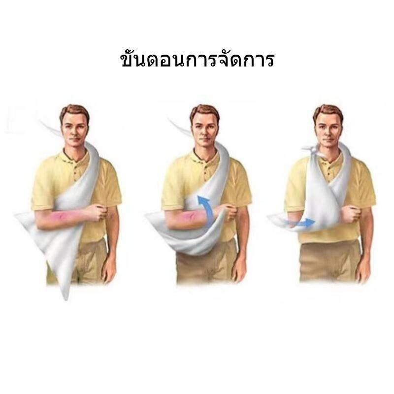10pcs ผ้าพันแผลสามเหลี่ยมผ้าไม่ทอหลายฉาก กีฬาปฐมพยาบาล + ป้องกันกลางแจ้ง สายคล้องคอแบบพกพา ราคา ถูกที่สุด ดีลบีเคเค แกลเลอรีภาพที่ 6