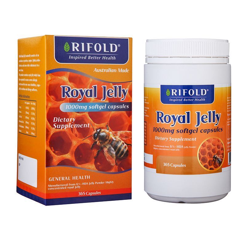 Direct Mail Royal Jelly Capsules 365 แคปซูล Australia RIFOLD นําเข้าดั้งเดิม 1,000 มก. การดูแลสุขภาพ