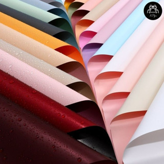กระดาษห่อช่อดอกไม้ 20แผ่น/แพ็ค สีเดียว และ สองสี วัสดุกันน้ำ…