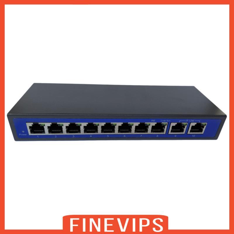 [Finevips] 9 พอร์ต Power Over Ethernet PoE Switch 4,5+/7,8- รองรับ 12V 24V 48V ใหม่