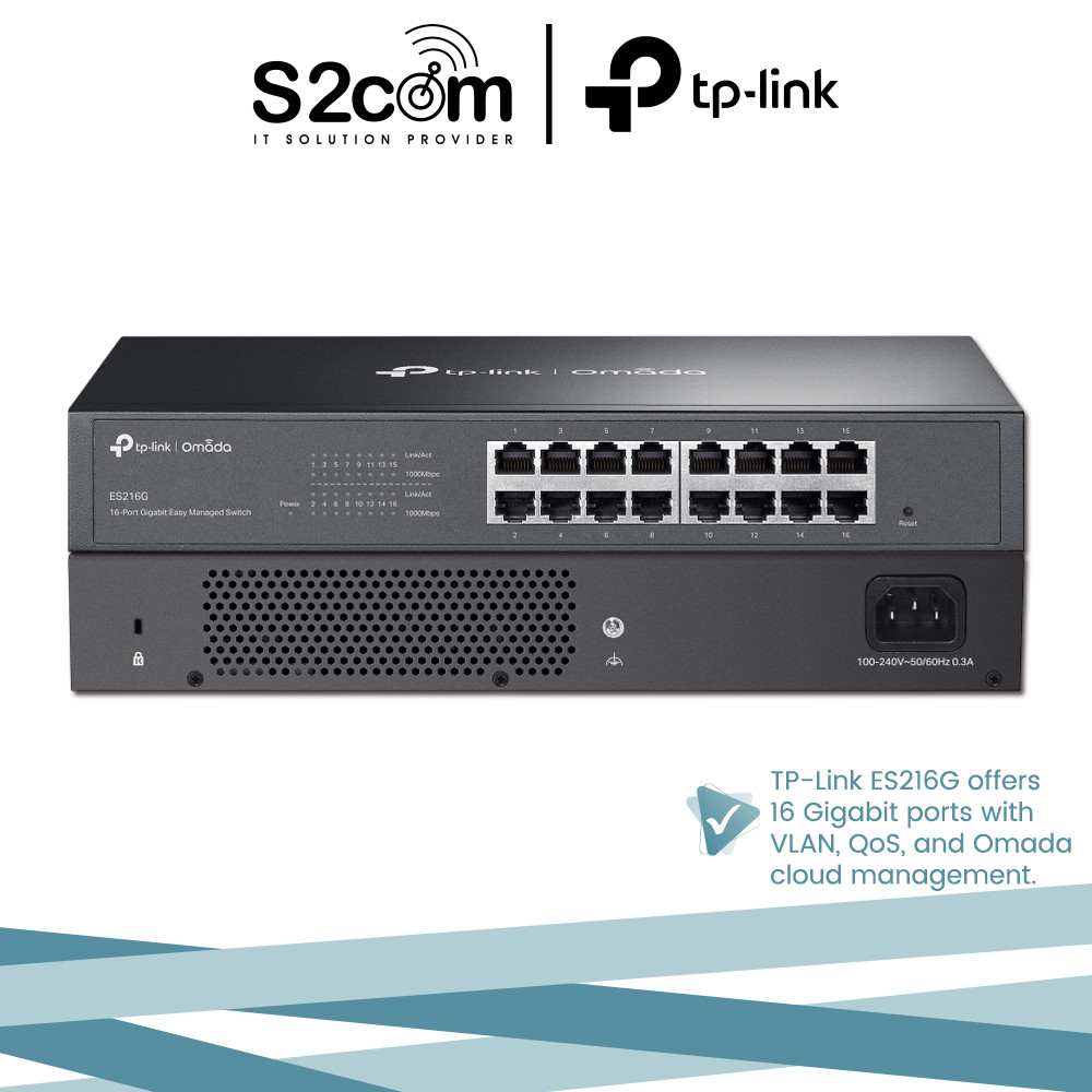 TP-Link ES216G Omada 16-Port Gigabit Easy Managed Switch