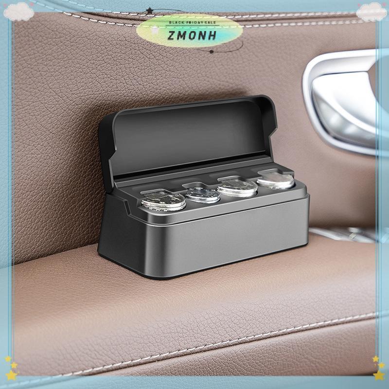 ZMONH เหรียญสําหรับรถยนต์เปลี่ยน Organizer Universal เก็บเหรียญเงินกล่องเงินสดรถบรรทุกอุปกรณ์เสริม D