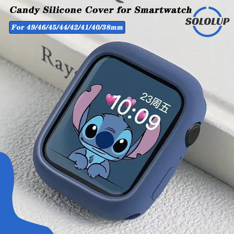 ขนมนุ่ม กรณีซิลิโคน for IWatch Apple Watch Ultra 3 2 SE 3 Series 11 10 9 8 7 6 5 49mm 46mm 45mm 41mm 44mm 40mm 42mm 38mm