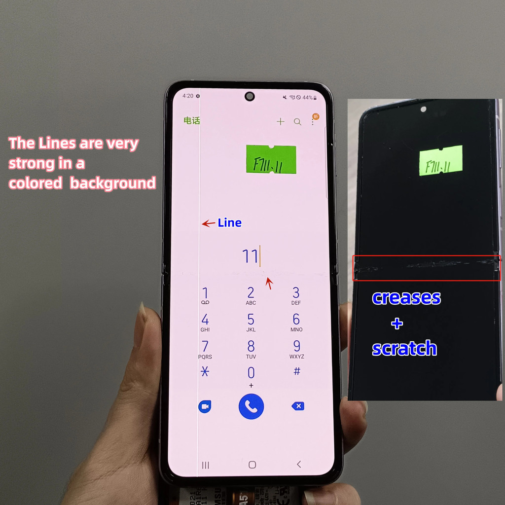 การออกแบบคลาสสิก 6.7 สําหรับ Samsung Z Flip3 5g F711 กรอบ LCD สําหรับ Samsung Z Flip 3 Sm-f711u F711