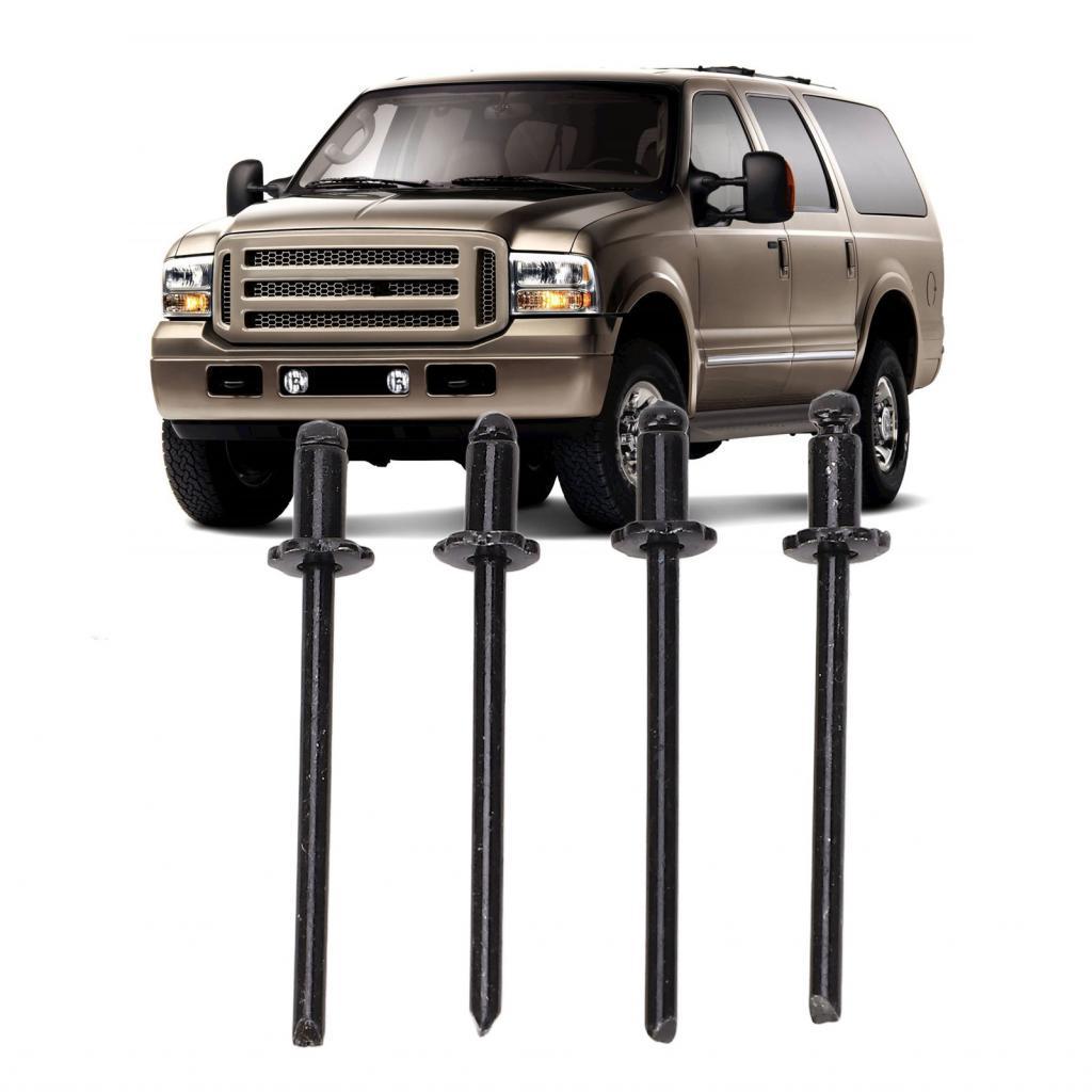 Ufriend Dash Rose Rivets 4 PCS Rosette ติดตั้งง่ายสําหรับ VIN Door TAG (สีดํา)