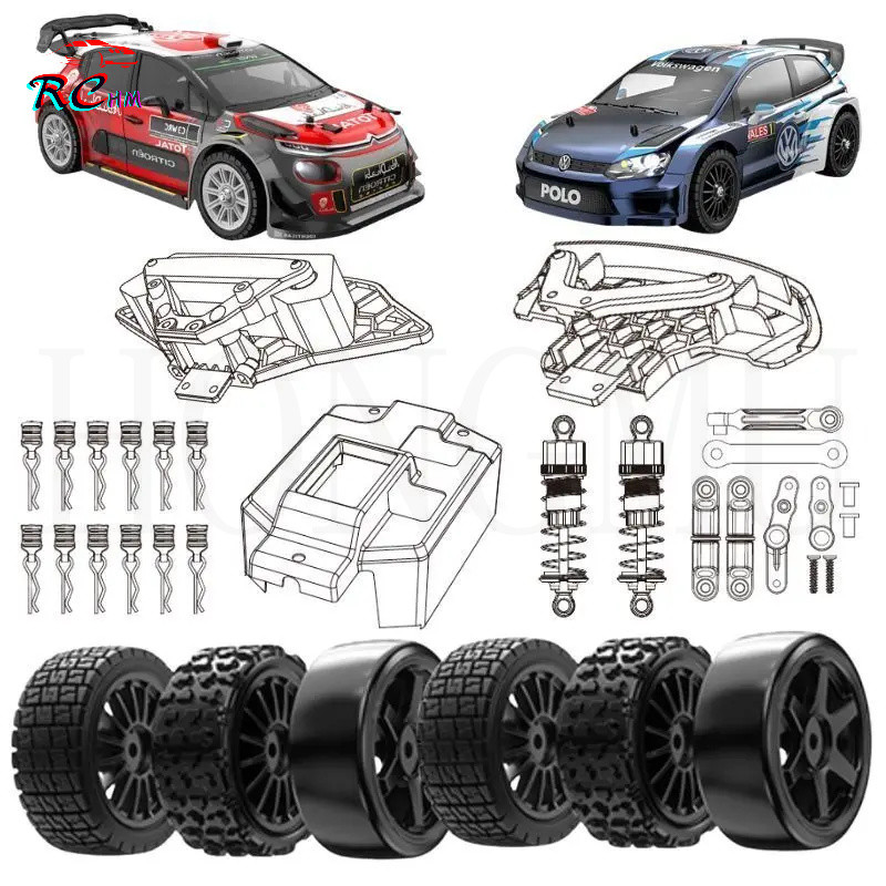 MJX Hyper Go 14304 เปลี่ยนสต็อก Suspension Arm Dampener นิวเมติกกรอบกระเป๋าเพลาเปลี่ยนเครื่องยนต์ Or