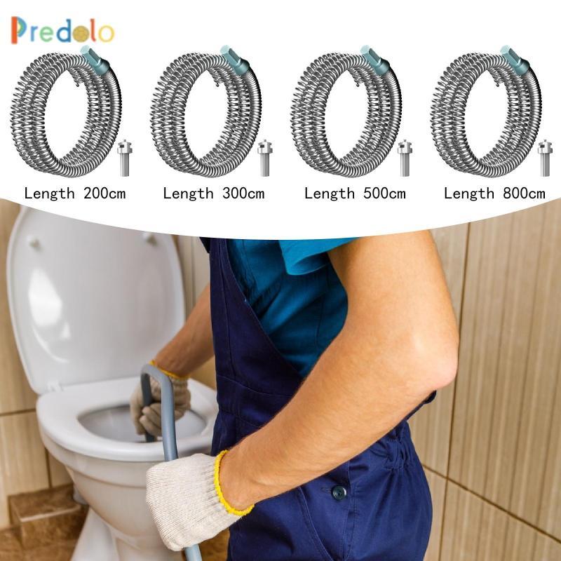 [Predolo] Drain Snake Cable Parts Heavy Duty Attachment Steel Drain Auger Cable
