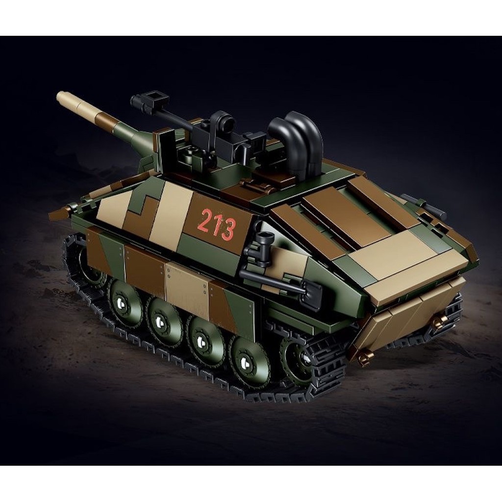 Mytopstore 476PCS JP.PZ 38T ถังพิฆาตรูปก่อสร้างพัฒนาของเล่นอาคารบล็อกอิฐของขวัญเด็ก DIY ชุดใหม่