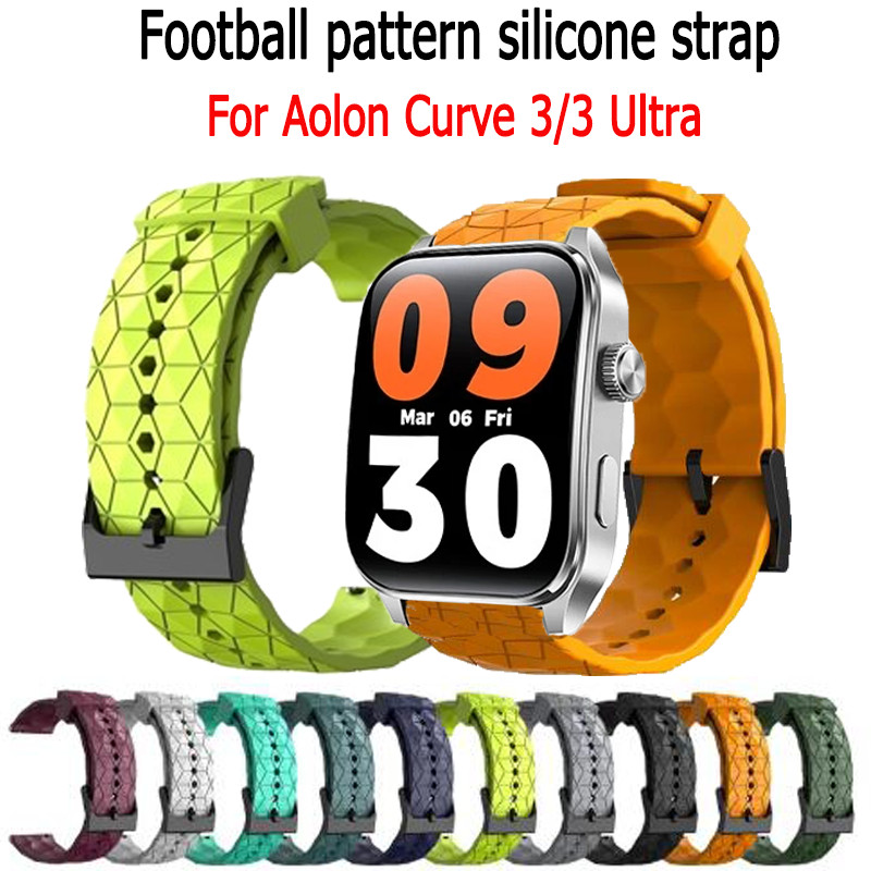 สําหรับ aolon curve 3 curve 3 ultra สายซิลิโคนรูปแบบฟุตบอลสร อยขอมือกีฬาสาย