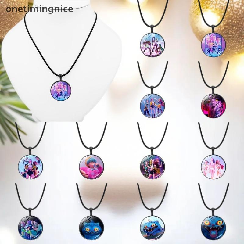 Onetimingnice Kpop Demon Hunter สร้อยคอวงกลมอะนิเมะจี้แฟชั่น Idol เครื่องประดับแฟน - OTN