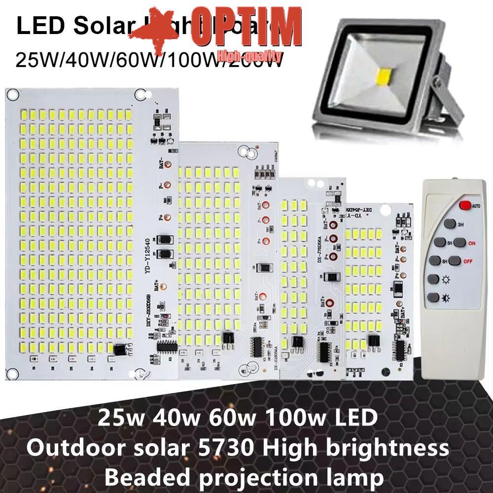 OPTIM 1 ชิ้นไฟ LED, 25/40/60/100/250 วัตต์แผงแหล่งกําเนิดแสงสีขาว, พร้อมรีโมทคอนโทรลความสว่างสูง SMD5730 รีโมทคอนโทรล Floodlight