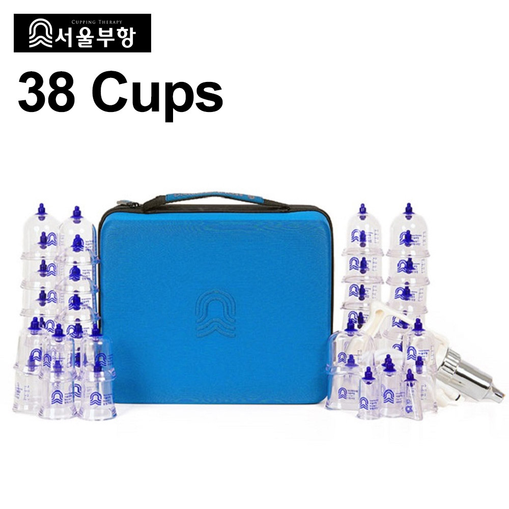 SEOUL Buhang Set 38 Cups Korea Tempered Cupping Therapy Body Healthy Massage
